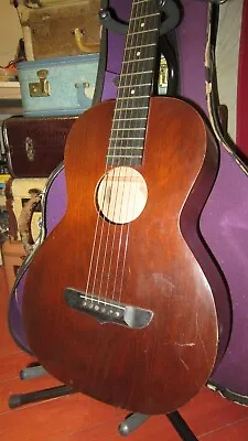 Vintage Circa 1930 Stromberg Voisinet Parlor Guitar With Original Softshell Case • $799