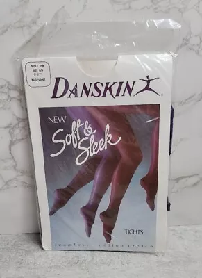 Danskin Tights Vintage 80s Style 250 A/B Eggplant Purple Solid NEW Soft Sleek • $9.72