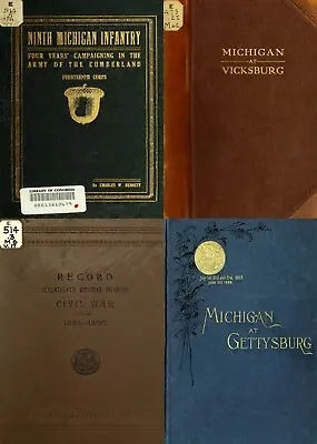 46 Old Rare Books On Michigan In The Civil War History Genealogy Records On DVD • $12.99