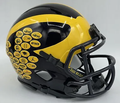 Custom Built Riddell Speed Mini Football Helmet - Michigan Wolverines • $70