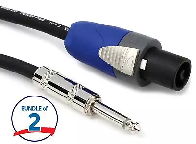 Pro Co S16NQ Speaker Cable - SpeakON To 1/4-inch TS - 25 Foot (2-pack) • $69