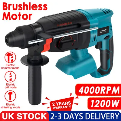 £37.89 • Buy Cordless Brushless Rotary Hammer SDS Drill Replace For Makita DHR242Z 18V LXT UK