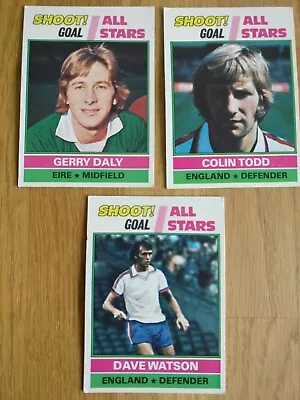 £1.25 • Buy Topps Chewing Gum Cards Shootgoal Picks 1977 Red Back - You Choose!