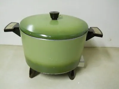 Vintage Presto Deep Fryer 5 Quart 1970's Green W/ Strainer Basket PB14A Works • $35.96