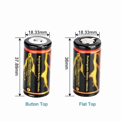 Trustfire Rechargeable 18350 1200mAh 3.7V Li-ion Battery With PCB Protection S • £17.99