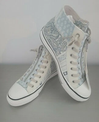 £65 • Buy Ash Val Womens Zip Up Trainers Hi Tops Size 4 Colour Sky/Ciel New