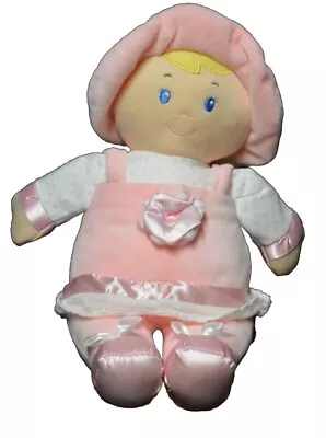 Kids Preferred Plush My First Doll Baby Lovey Pink Rattle Crinkle Sounds Blonde • $12.32