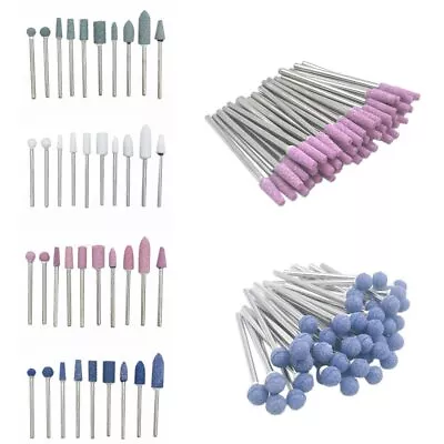 50pcs/pack Corundum Nail Drill Bits 3/32  Rotary Ceramic Stone Burr Cutters • $22.97