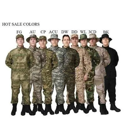 Mens Ripstop Camouflage Tactical Military Uniform Suit Jacket Pant 1 Sets LUCK • $53.59