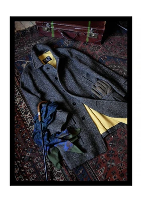 £249.99 • Buy Incredible Vintage Daks For Simpsons Of Piccadilly Donegal Tweed Field Coat 42