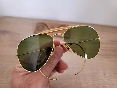 Vintage B&L Ray-Ban USA Green Outdoorsman Sunglasses 58 Mm • $200.64