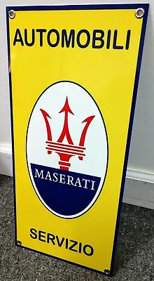 Maserati Service Sign ...17 Inches Tall Gas Oil Gasoline Garage • $28.49