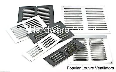 POP LOUVRE AIR VENT Grill BLACK WHITE For Walls Doors Caravans Boats Horse Box • £4.95