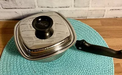 8” Pot Vintage West Bend Aristo-craft Square 18/8 Stainless Steel Pan W/Lid • $18