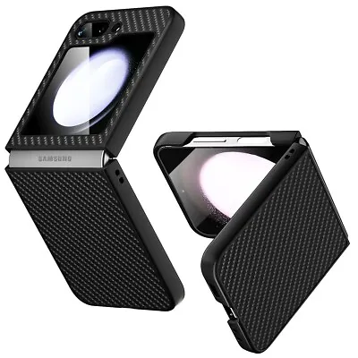 $11.99 • Buy For Samsung Galaxy Z Flip 5 Case Black Carbon Fiber Shockproof Protective Cover