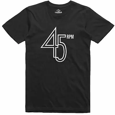 £9.99 • Buy 45 Rpm Vinyl Record Logo Music Northern Soul Regular Fit Cotton T Shirt 
