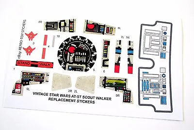 Kenner AT-ST ATST 1982 Vintage Star Wars Replacement Sticker Set +BONUS   'READ' • $4.05