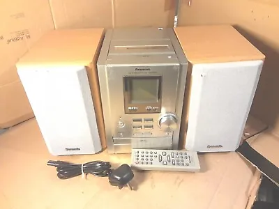 Panasonic SA-PM10 MicroBookShelf StereoSystem CDCassette Tape Radio+Remote & PSU • £59.99