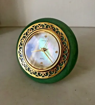 Rare FABERGE Elagin Palace Clock Aventurine Mother Of Pearl Pearl Gold Gree • $1261.99