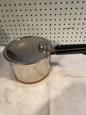 Vintage Revere 1801 Ware 4 Qt Pressure Cooker Copper Clad Stainless With Gasket • $27.95