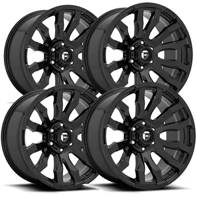 (Set Of 4) Fuel D675 Blitz 20x9 6x135 +1mm Gloss Black Wheels Rims 20  Inch • $1612