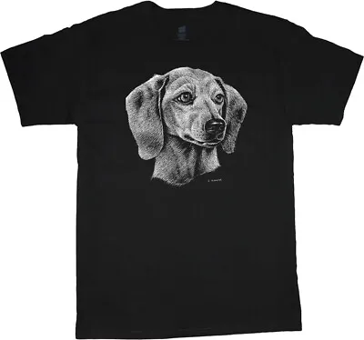 Dachshund T-shirt Dog Breed Portrait Face Tee Men's Dog Person Gift • $11.95