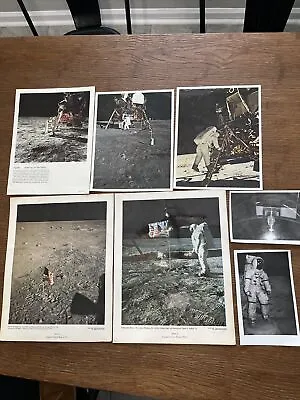 Vintage Official NASA Apollo 11 Moon Landing Armstrong & Aldrin Photos Lot Of 7 • $35