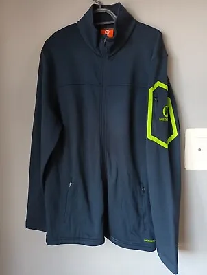 Merrell Select Regulate Full Zip Navy Fleece Jacket Adult Large Running Outdoor • £24.99