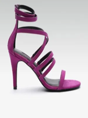 Dorothy Perkins Pink Born Strappy High Heeled Sandals Shoes UK 3 • £14.99