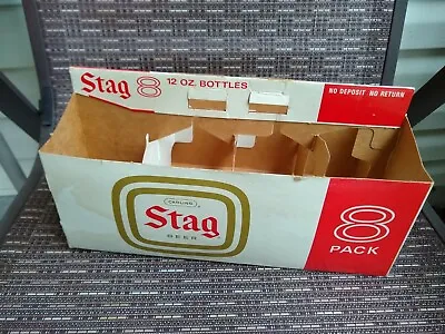 Rare Vintage STAG Beer 8 Pack Cardboard Carrier Carton • $15