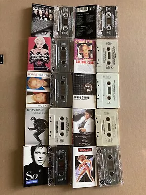 Vintage Cassette Tape Lot Of 10! Wang ChungMadonnaboy George Etc!! • $15