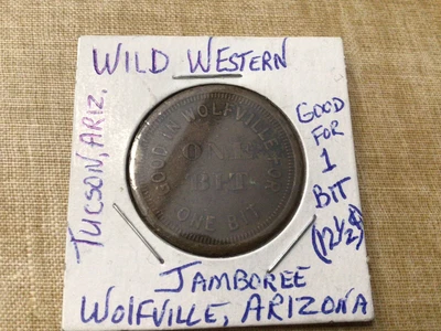 $14.95 • Buy Wolfville Arizona Trade Token Wild Western Jamboree Good For 1 Bit 12 1/2 Cents