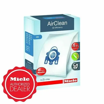 Miele GN Vacuum Bags - 3D AirClean - 4 HEPA Bags & 2 Filters Per Box • $22.99