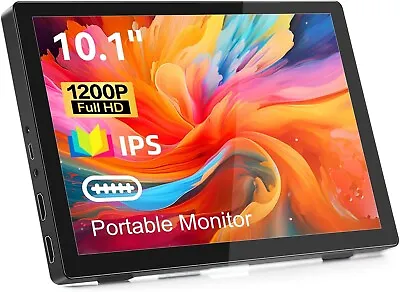Akntzcs Portable Monitor 10.1 Inch Full HD 1920x1200 IPS Display Xbox Ras Pi • £69.99