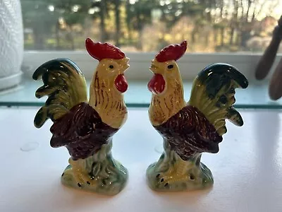 Vintage Set Of Rooster Japan Figurines • $15