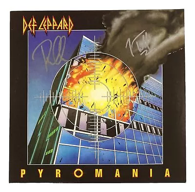 Joe Elliott Phil Collen Signed Def Leppard 2022 Pyromania Vinyl Record JSA • $556.39