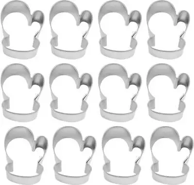 1 Dozen 12 Mini Mittens Cookie Cutters Christmas Party Favors Metal • $13.49