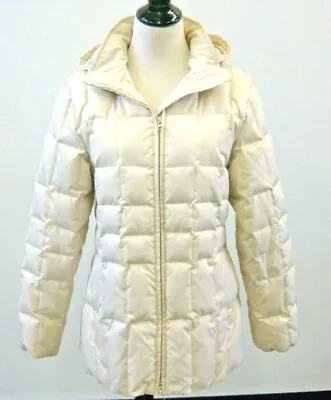 MERONA 80% Down Fill White Women's Coat Jacket With Hood Size Small • $19.95