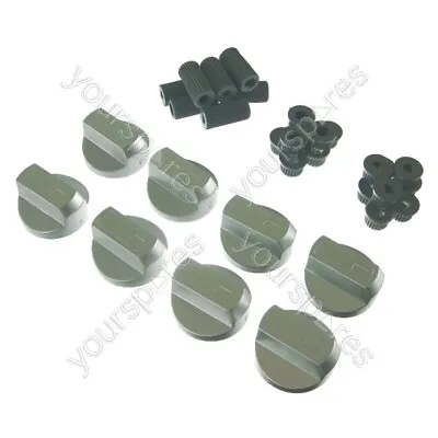 8 X Stoves New World & Belling Cooker Oven Hob Silver Control Knobs • £9.95