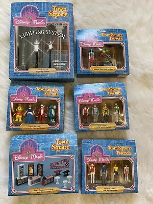 Vintage Lot 6 Disney Magic Town Square Friends Furniture Lights People Character • $150