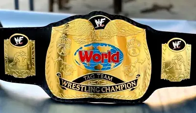 World Tag Team Wrestling Championship Title Belt Brass 2mm Replica Belt Adult • $97