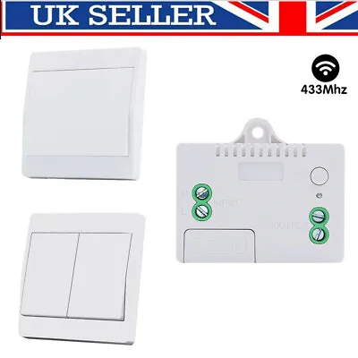 433MHz Wireless Kinetic Self-powered No Battery Wall Switch 220V Light Switch • £11.99