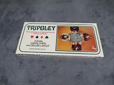 Vintage Tripoley Card Game Cadaco 1969 Crown Edition No. 225 Complete W/ Layout • $18.06