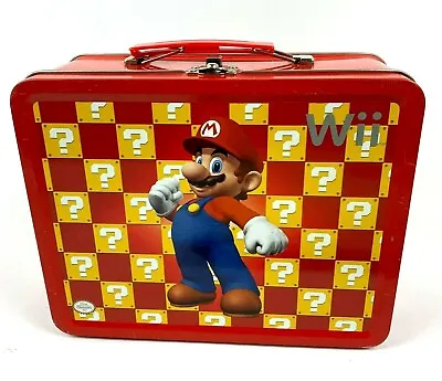 Super Mario Bros Wii Metal Lunchbox  Mario  Red & Yellow • $11.64