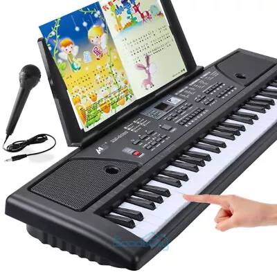 61 Key Piano Keyboard  - Portable Electronic Instrument W/ Stand & Mic & Adapter • $58.91