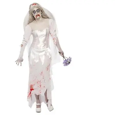 Adult Till Death Do Us Part Zombie Bride Fancy Dress Costume • £36.89