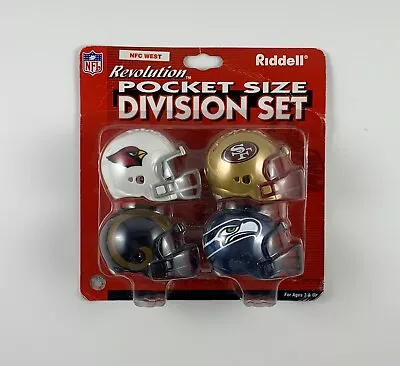 Vintage Riddell (NFC West) Pocket Size Division NFL Mini Football Helmet Set NEW • $24.99