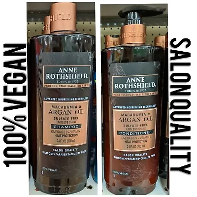 Anne Rothshield Shampoo And Conditioner Set  Macadamia/ARGAN Oil 100% Vegan • $74.84