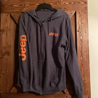 Jeep Logo Zip Up Hoodie Size XL • $18.50