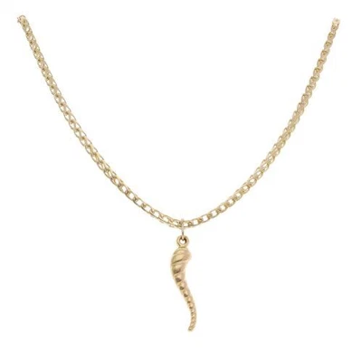 £1199 • Buy Womens - 14ct Yellow Gold Horn Of Plenty Pendant And Chain 18 